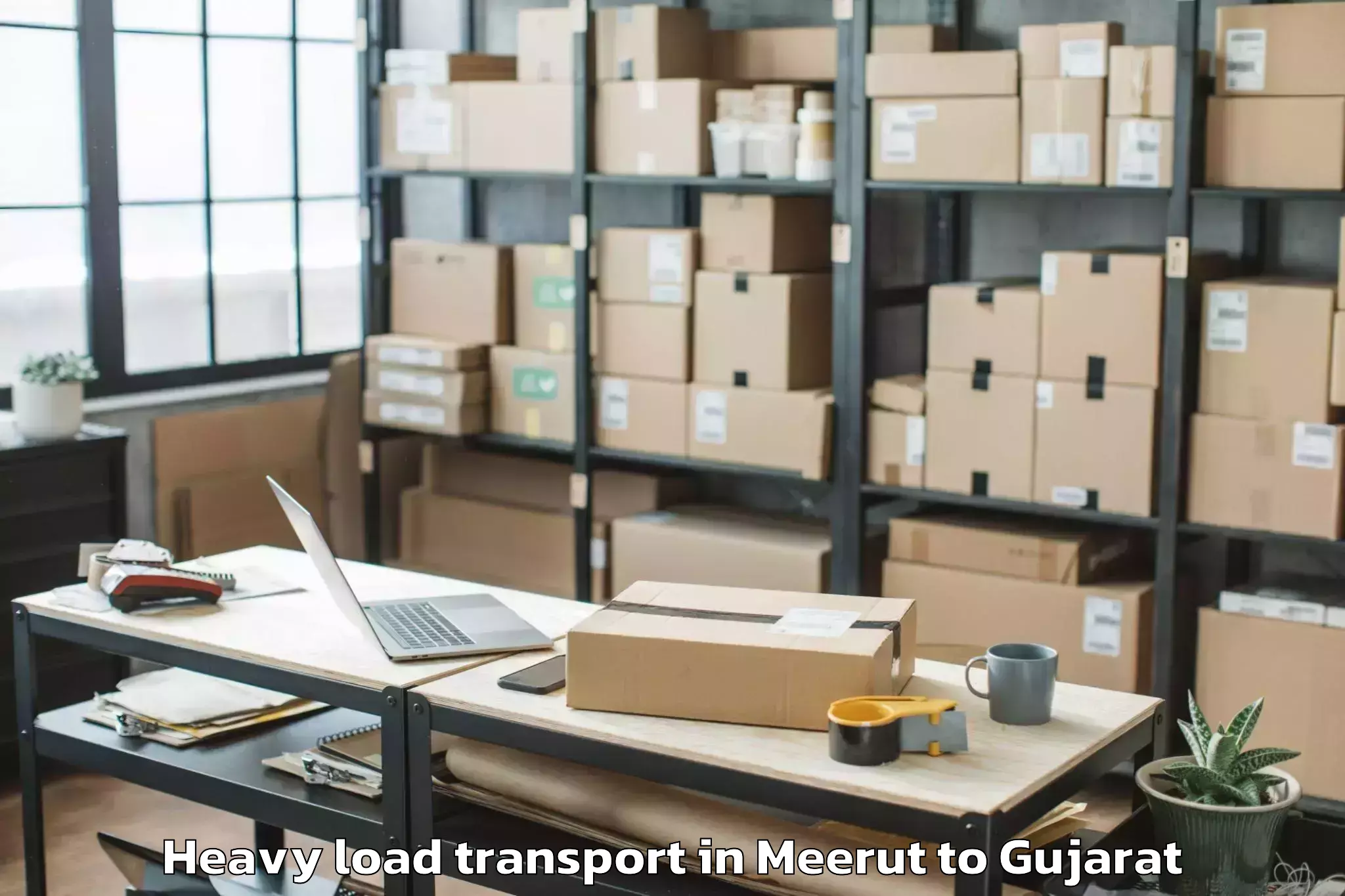 Hassle-Free Meerut to Vaghodia Heavy Load Transport